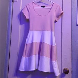 Pink and White Dress